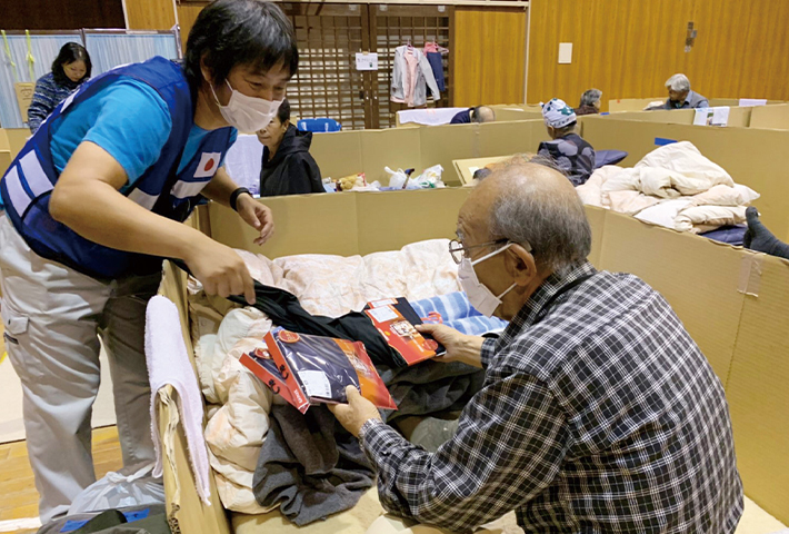 被災された方に肌着をお届け