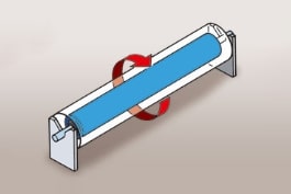 1.Rotate the roll at constant speed.